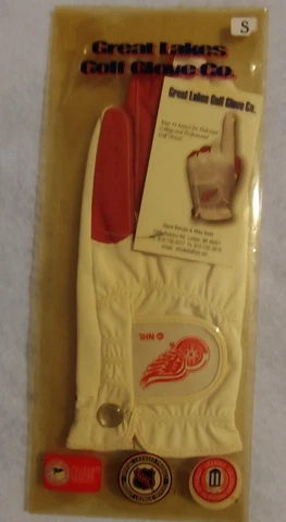 VTG ( RARE ) Red Wings NHL GOLF GLOVE Womens - NEVER USED - Original Package - S Cover