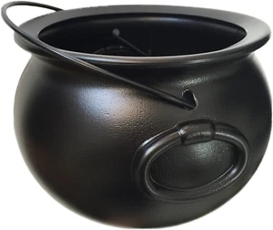 8" Black Cauldron Kettle, St. Patrick'S Pot of Gold, Halloween Decor - Picture 1 of 12