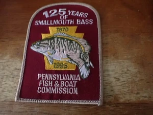 PENNSYVANIA FISH & BOAT COMMISSION SMALLMOUTH BASS PATCH BX Y #1 - Picture 1 of 2