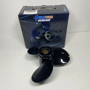 NEW Aluminum Boat Propeller Polastorm Genesis 8-15hp 1267-3093-10 9.25" Diameter - Bild 1 von 7