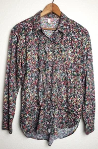 Anthropologie Pilcro Womens Sz XS Collared Button Down Ruffled Shirt NWOT - Picture 1 of 10