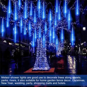 540 LED Meteor Shower Falling Rain Tree String Light Garden Party Outdoor Decor - Picture 1 of 24