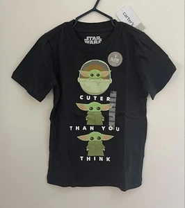 Lucasfilm Star Wars Toddler Boys Cute Grogu Short Sleeve Shirt Black 3T NWT - Picture 1 of 2