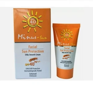 Minus Sun Sol Protezione Viso Avorio Dermatologicamente SPF40 PA+++ Controllo Olio - Foto 1 di 21
