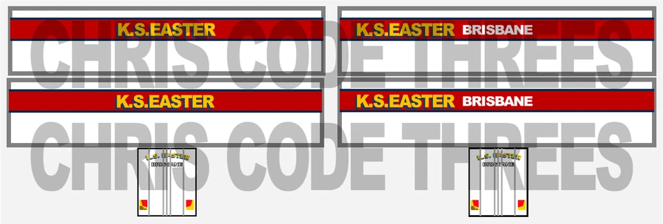 Code 3 Adhesive Vinyl Decals suit 1/50 Trailers - K S Easter white Australia - Image 1 of 1