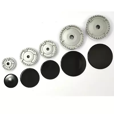 Kit bruciatori+ piattelli spartifiamma cucina 5 fuochi Ariston Hotpoint 2 grandi