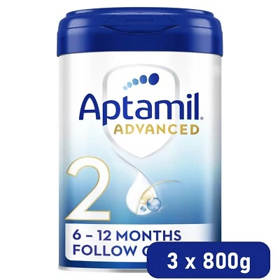 3 x 800g Aptamil Advanced 2 FOM Follow On Baby Milk Formula - Image 1 of 4