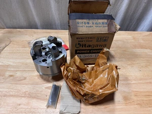 KITAGAWA PU205-144 PU205S Pull Lock POWER CHUCK 5” 3 Jaw w/jaws 180C - Picture 1 of 7