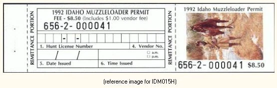 D2K Idaho Muzzle-Loading 1992 $8.50 with info tab - Image 1 of 1
