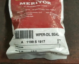 MERITOR WIPER OIL SEAL A 1199 S 1917 (QTY 2) - Picture 1 of 3