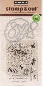 Hello Daisy & Bugs Hero Arts Juego de troqueles de metal fino y estampado transparente DC219 ¡NUEVO! - Imagen 1 de 4