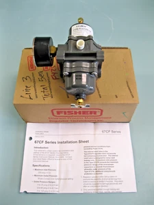 NUEVO 1/4" Fisher FS-67CFR-239 Regulador de Presión de Aire Rango 0-125 Set 50 PSI E8 - Imagen 1 de 11