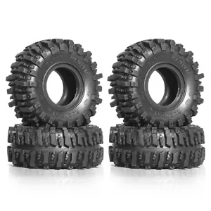 4PCS 1.0 Rubber Wheel Tires For 1/24 Axial SCX24 90081 1/18 TRX-4M RC Car - Picture 1 of 6