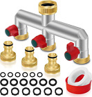3 Way Brass Hose Tap Splitter With On Off Valves 3 4 Tap Connector With 3 4
