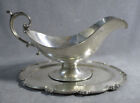 Vintage Gravy Boat with Underplate by Camusso Sterling Silver Peru Water Lily