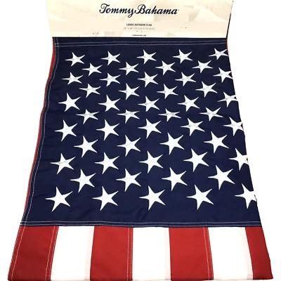 Bandeira americana bordada artesanal Tommy Bahama 4 de julho EUA 28x44” - Imagem 1 de 4