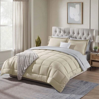 7 PC Reversible Bed in a Bag, Microfiber Comforter Set, lightweight & Breathable Foto 1 de 4