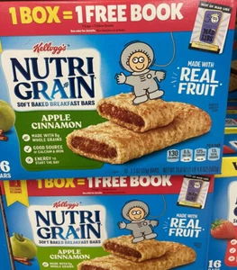 2 Nutri Grain Soft Baked Apple Cinnamon Breakfast Snack 16 Bars Value Pack - Picture 1 of 11