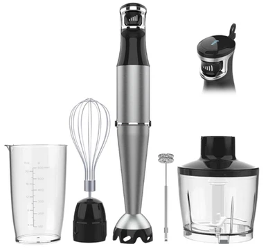 Batidora de mano 1100W 5 en 1 con picadora, batidor, espumador y control de velo - Imagem 1 de 4