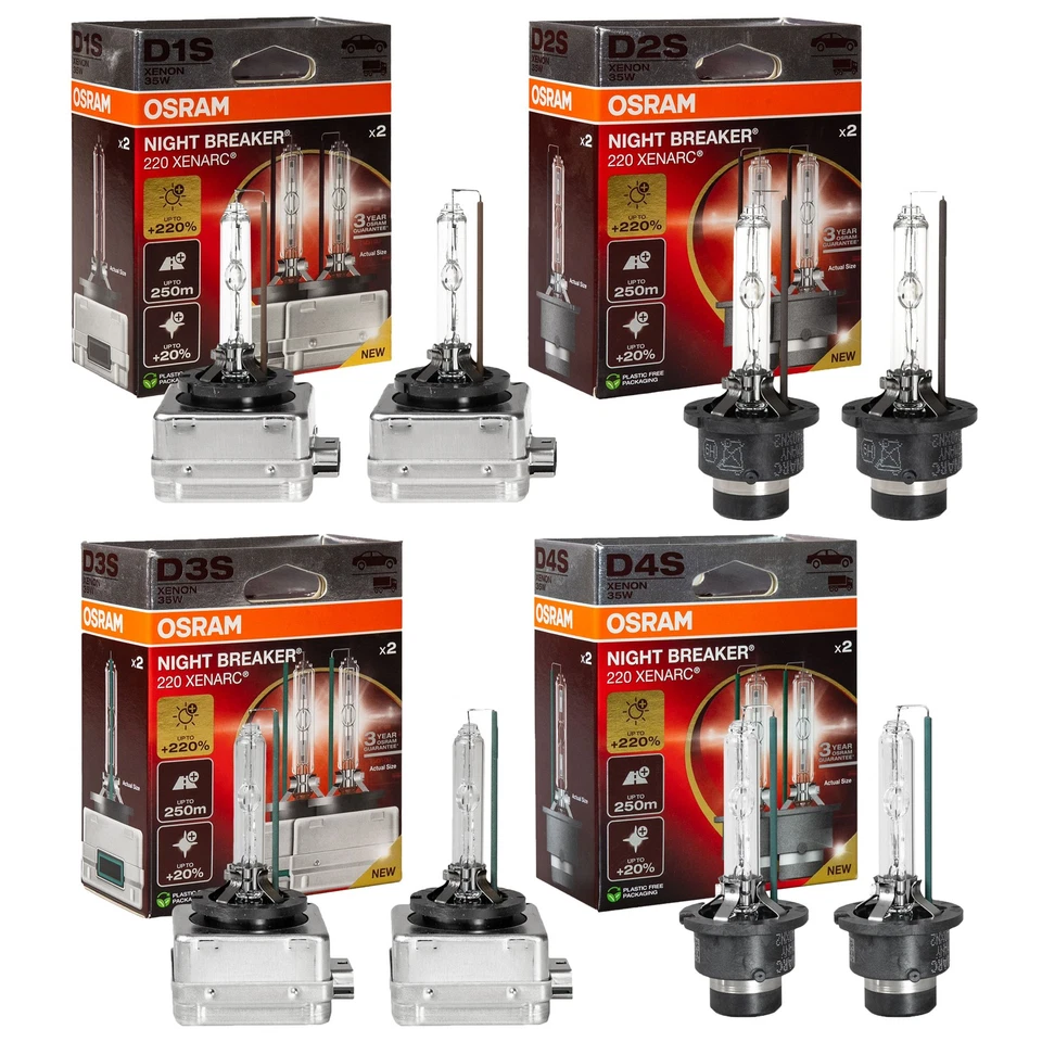 OSRAM NIGHT BREAKER 220 D1S D2S D3S D4S XENARC XENON bis zu +220%  Mod 25 DuoBox - Bild 1 von 1
