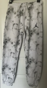 Air Jordan Girls  Drawstring Elastic Waist White with Black Jogger Sweatpants XL - Picture 1 of 7