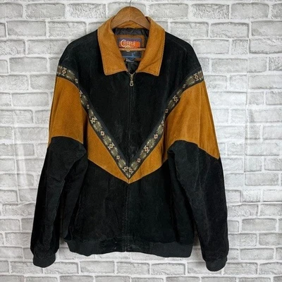 Chaqueta pesada Cripple Creek Western 100 % cuero suroeste cremallera completa 3XL Foto 1 de 4