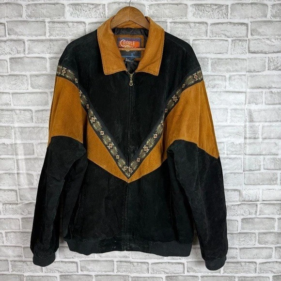Cripple Creek Western 100% Leather Southwestern Full Zip Heavyweight Jacket 3XL - Image 1 of 4