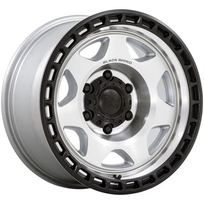 Black Rhino BR018 Voyager 17x8.5 5x5" +0mm Silver Wheel Rim 17" Inch - Image 1 of 4