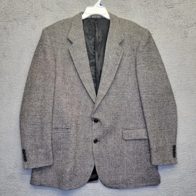 Abrigo Deportivo Barrington Para Hombre 44 L Gris Tweed Lana Blazer Chaqueta de Negocios De Colección Foto 1 de 4