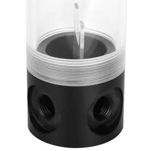 Water Cooling Tank Acrylic Cylindrical 4‑Hole G1/4 Thread Reservoir Computer CB - Afbeelding 1 van 24