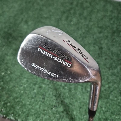 Tour Edge Fiber-Sonic 60° Super Spin Wedge Steel Shaft Stiff Flex RH 35" - Image 1 of 4