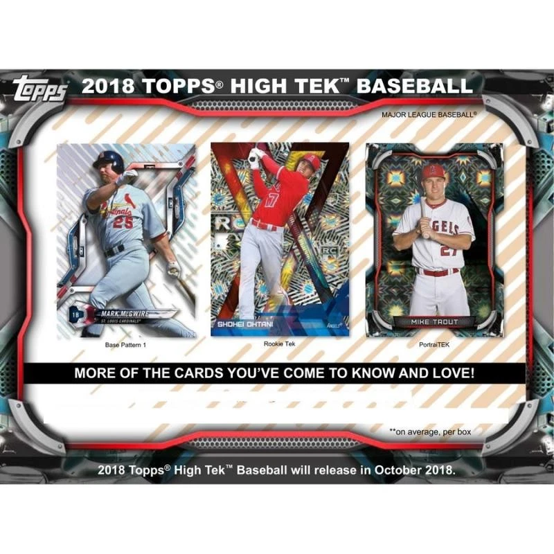 2018 Topps High Tek Pattern 1 or 2 MLB Baseball Cards Pick From List - Image 1 of 1