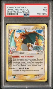 PSA 7 Charizard Crystal Guardians 4/100 Reverse NM Graded Pokemon Card - Picture 1 of 3