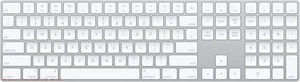 Apple - Magic Keyboard with Numeric Keypad (Lightning Port) - Silver MXCJ3LL/A - Picture 1 of 3
