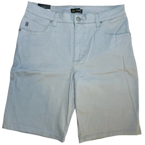 Lee Relaxed Fit Mid Rise Stretch Shorts Size 10 Alloy Grey Preppy Hiking Utility - Picture 1 of 11