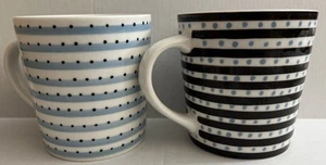 Starbucks Coffee Mugs (2)- Stripes & Polka Dots- 2004 - Picture 1 of 5