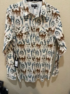 RANK 45 Button Up Pearl Snap L/S Southwestern Print Men’s XL NEW W/TAGS - Picture 1 of 7