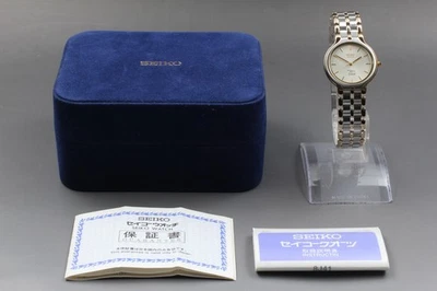 Vintage 1998 N MINT Seiko Dolce 8J41-6090 Two-Tone HAQ Quartz Mens Watch JAPAN - Image 1 of 4