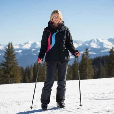 Chaqueta acolchada con capucha para esquí SPYDER jóvenes niñas 14 negra camping aire libre aislante Foto 1 de 4
