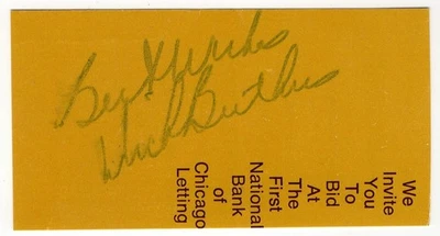 Dick Butkus Signed Autographed Cut Signature Bears Legends JSA CF46713 - Image 1 of 3