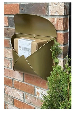 Mailbox .Antique Brass Finish .Wall Mount for Outside.Read Description - Image 1 of 4