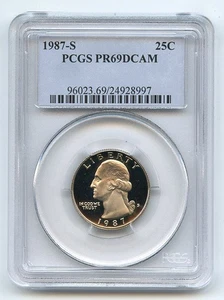 1987 S 25C Washington Quarter Proof PCGS PR69DCAM - Picture 1 of 1