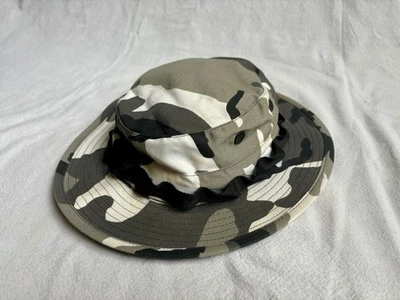 Sombrero boonie camuflaje nieve vintage *NUEVO* hecho en EE. UU. Foto 1 de 4