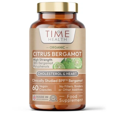 TIME HEALTH LTD Organic Citrus Bergamot Extract – High Strength 38% Bergamot Polyphenols