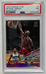 1993-94 Topps Stadium Club Michael Jordan Beam Team #4 PSA 7 - Imagen 1 de 2