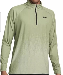 Nike Dri-Fit ADV FD5833-386 Green 1/4 Zip Long Sleeve Golf Sweatshirt Men's XL - Picture 1 of 5