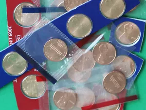 2000-2009 BU Lincoln One Cent Lot 26 P + D Münzen aus US postfrisch Sets Cello verpackt - Bild 1 von 5