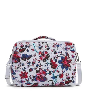 Laptop Workstation Crossbody Vera Bradley Vineyard Floral Cotton Laptop Bag NEW - Picture 1 of 2