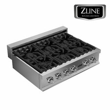 Zline 36" Rangetop with 6 Gas Burners Stainless Steel Kitchen (Rt36)