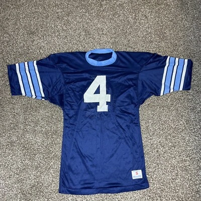 Champion Mens Mesh Football Jersey 60’s 70’s Small Blue White #4 Made USA VTG - Image 1 of 4